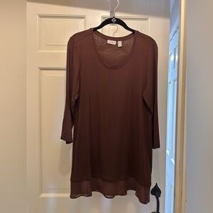 LOGO 3/4 sleeve tunic, M, never worn